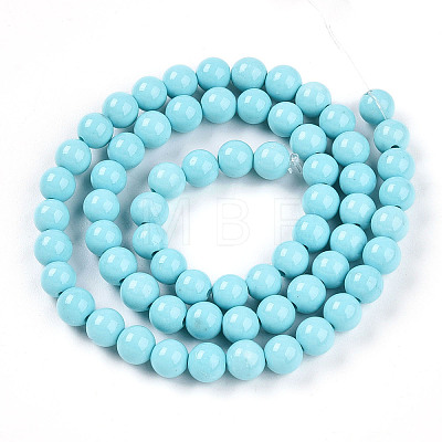 Synthetic Turquoise Beads Strands G-A255-A04-02B-1