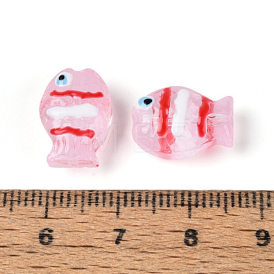 Transparent Glass and Enamel Beads Strands GLAA-T034-01A-1