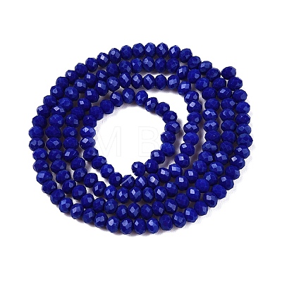 Opaque Solid Color Imitation Jade Glass Beads Strands EGLA-A044-P2mm-D07-1