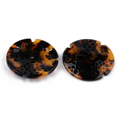 2-Hole Cellulose Acetate(Resin) Buttons BUTT-S026-013A-01-1