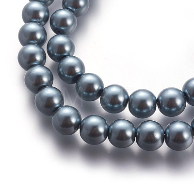 Glass Pearl Beads Strands X-HY-4D-B19-1
