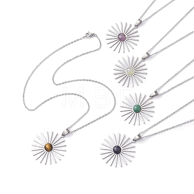 Stainless Steel Cable Chain Necklaces NJEW-JN04834-1