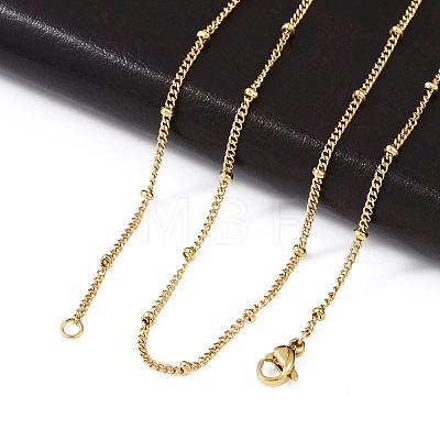 304 Stainless Steel Chain Necklaces MAK-L015-40G-1