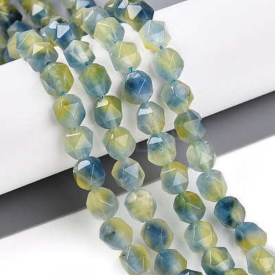 Dyed Natural White Jade Beads Strands G-T139-8mm-45W-1