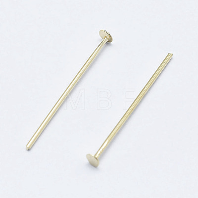 Brass Flat Head Pins KK-G331-11-0.7x20-NF-1