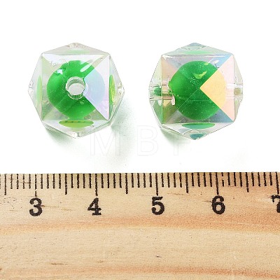 UV Plating Opaque Acrylic Beads OACR-S142-05B-1