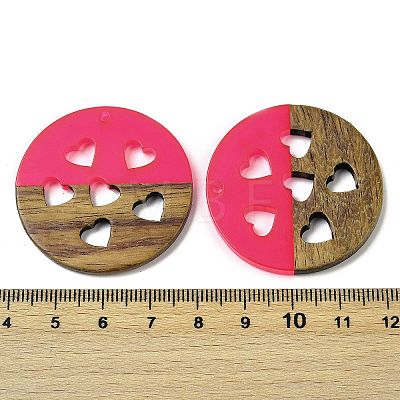 Resin and Walnut Pendants WOOD-I013-05B-1