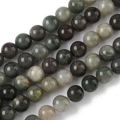 Natural Green Rutilated Quartz Beads Strands X-G-Q462-61-6mm-1