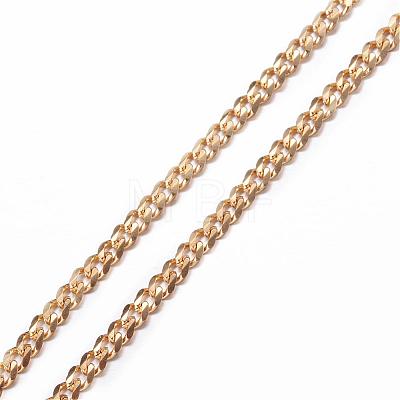 304 Stainless Steel Curb Chain Necklaces NJEW-P147-04G-1