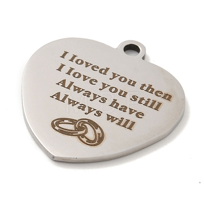 Non-Tarnish Valentine's Day 201 Stainless Steel Pendants STAS-L079-24P-03-1