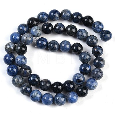 Natural Dumortierite Beads Strands G-G167-A06-8MM-1