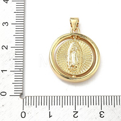 Religion Brass Pendants KK-P350-07B-G-1