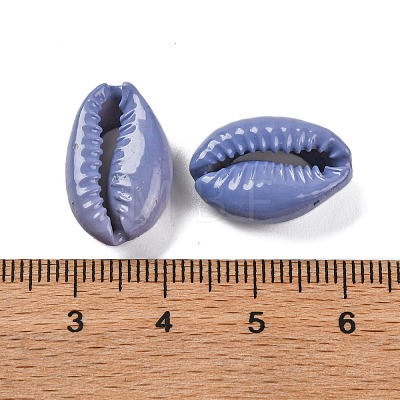 Baking Painted Cowrie Shell Beads SSHEL-M023-01I-1