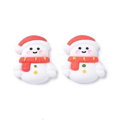 Christmas Theme Opaque Resin Cabochons RESI-F042-01H-1