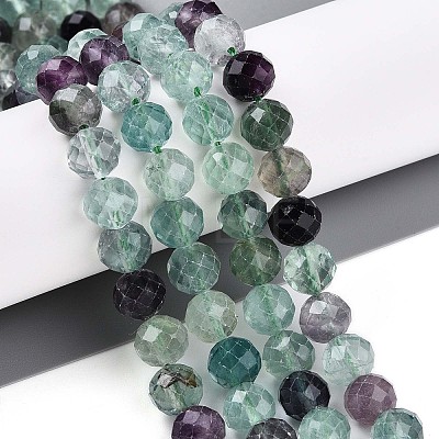 Natural Fluorite Beads Strands G-S345-8mm-31-1