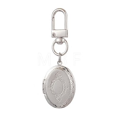Oval Brass Locket Pendants Decorations KK-CJ2A51-P-1