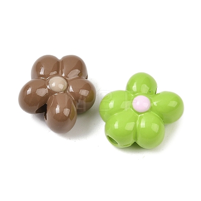 Opaque Acrylic Enamel Beads OACR-I029-01-1