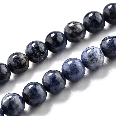 Natural Dumortierite Quartz Beads Strands G-L574-07B-1