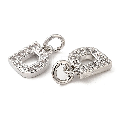 Brass Micro Pave Grade AAA Cubic Zirconia Charms LS-ZIRC-P067-11P-D-NR-1