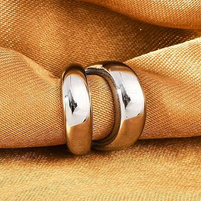 304 Stainless Steel Two-layer C-Shaped Cuff Earrings EJEW-M073-10PG-02-1