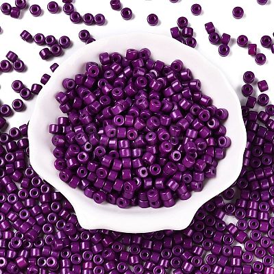 Opaque Baking Paint Glass Seed Beads SEED-T008-02U-1