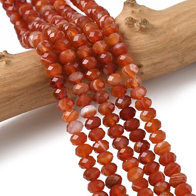 Natural Banded Agate Beads Strands G-D344-A34-02-1