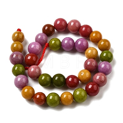 Dyed Natural Malaysia Jade Beads Strands G-G021-02A-17-1