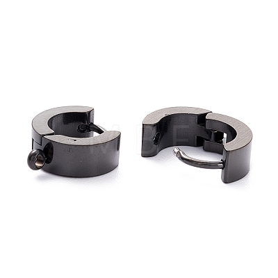 304 Stainless Steel Huggie Hoop Earrings Findings STAS-I167-01C-EB-1