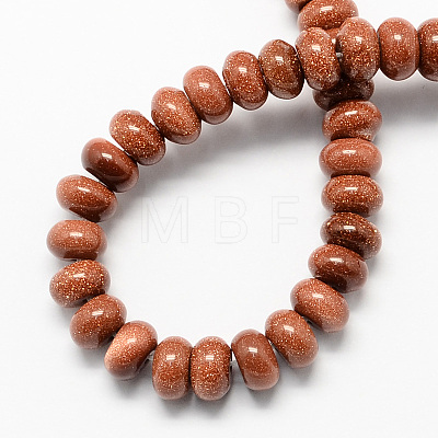 Synthetic Goldstone Beads Strands X-G-S105-8mm-10-1