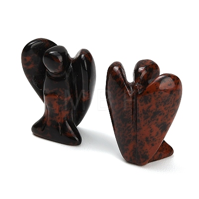 Natural Mahogany Obsidian Gemstone Carved Angle Figurines GG-CBA8396-A01-1