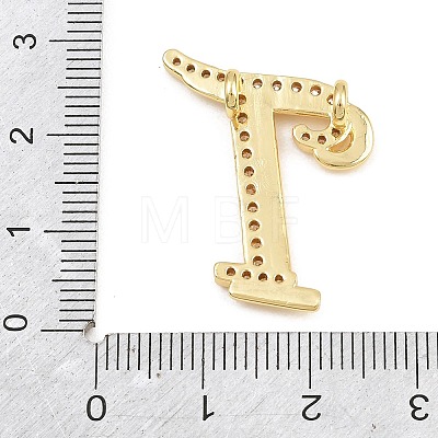 Brass Micro Pave Clear Cubic Zirconia Pendants CU-CBA8481-01G-T-1
