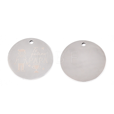 Non-Tarnish 201 Stainless Steel Pendants LS-STAS-T064-38P-18-1