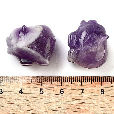 Natural Amethyst Carved Figurines DJEW-L023-C04-1