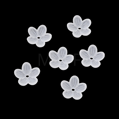 Acrylic Frosted Bead Caps AC-CBA81FF-02A-1