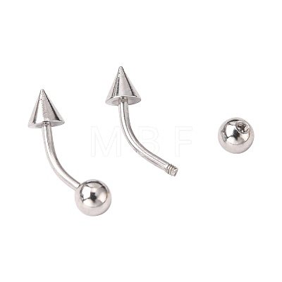 316L Surgical Stainless Steel Eyebrow Ring AJEW-P002-A-10-1