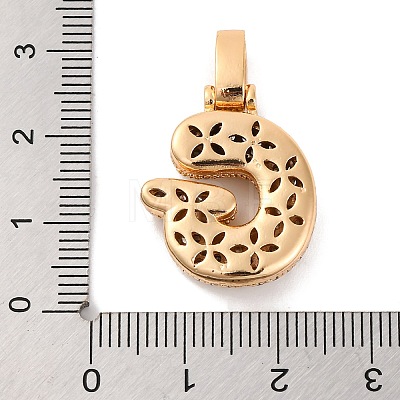 Brass Micro Pave Cubic Zirconia Pendants KK-C076-29G-G01-1