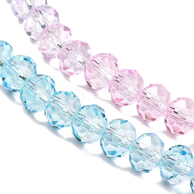 Transparent Painted Glass Beads Strands DGLA-A034-T8mm-A22-1