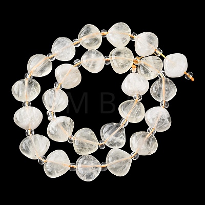 Natural Lemon Quartz(Heated) Carved Beads Strands G-H339-A06-01-1