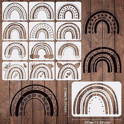 Plastic Reusable Drawing Painting Stencils Templates Sets DIY-WH0172-415-1