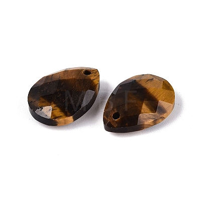 Natural Tiger Eye Pendants G-N362-13A-1