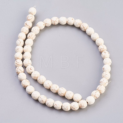 Natural Magnesite Beads Strands X-TURQ-L017-8mm-02A-1