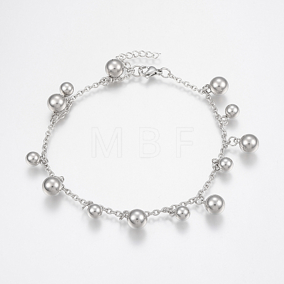 304 Stainless Steel Anklets AJEW-G016-01-1