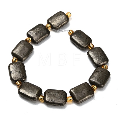 Natural Gold Pyrite/Golden Pyrite Beads Strands G-F833-L01-01-1