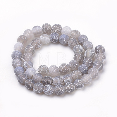 Natural Weathered Agate Beads Strands G-S259-05E-8mm-1
