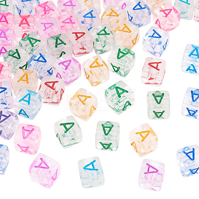 50Pcs Acrylic European Beads MACR-TADJ0001-13A-1