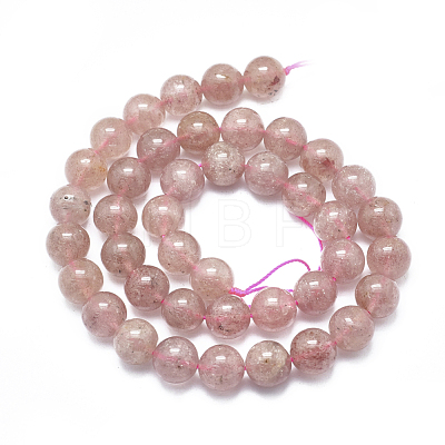 Natura Strawberry Quartz Beads Strands G-D0001-10-10mm-1