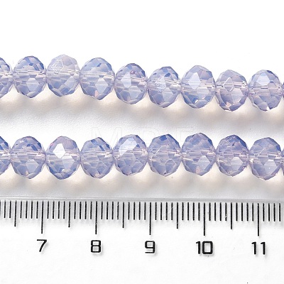 Baking Painted Transparent Glass Beads Strands DGLA-A034-J8MM-D03-1