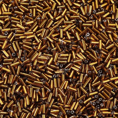 Plated Glass Bugle Beads SEED-S046-01A-41-1
