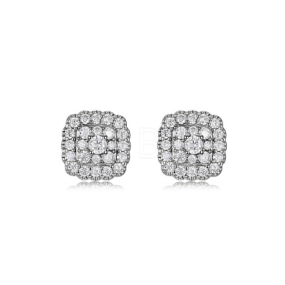 925 Sterling Silver Pave Moissanite Stud Earrings for Women CR3655-1