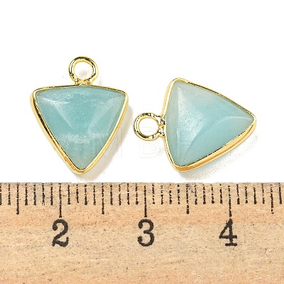 Natural Flower Amazonite Triangle Charms G-K338-24G-1